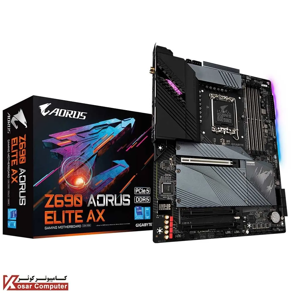مادربرد گیگابایت Z690 AORUS ELITE AX با حافظه DDR5