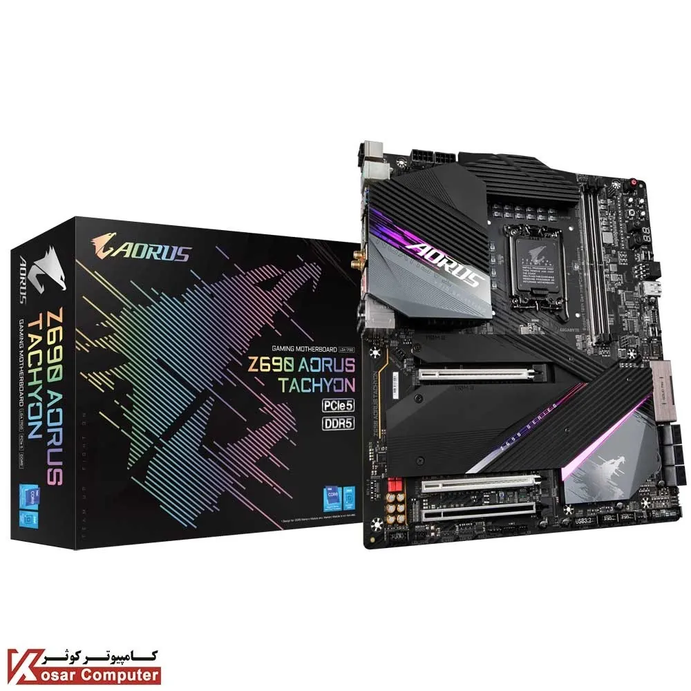 مادربرد گیگابایت Z690 AORUS TACHYON با حافظه DDR5
