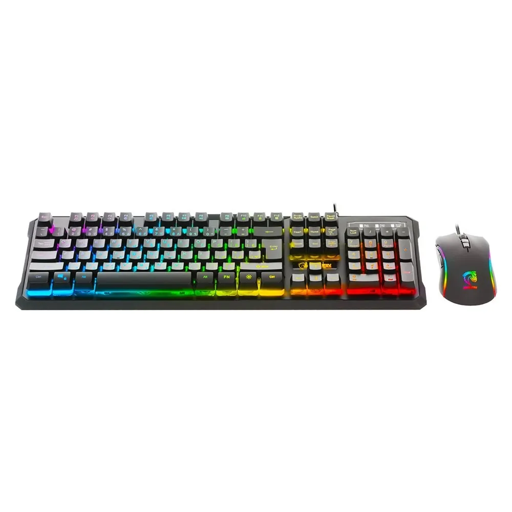 کیبورد و ماوس مکانیکال گرین GKM605 RGB