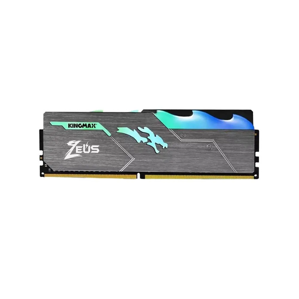 رم کینگ مکس گیمینگ 16 گیگابایت DDR4 CL17 باس 3200 مدل Zeus Dragon RGB GAMING