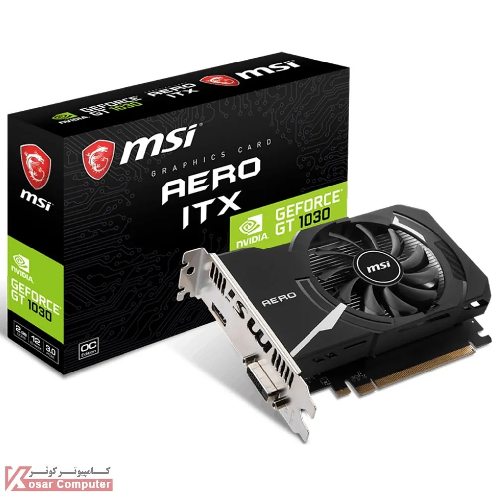 کارت گرافیک ام اس آی GT 1030 AERO ITX 2GD4 OC
