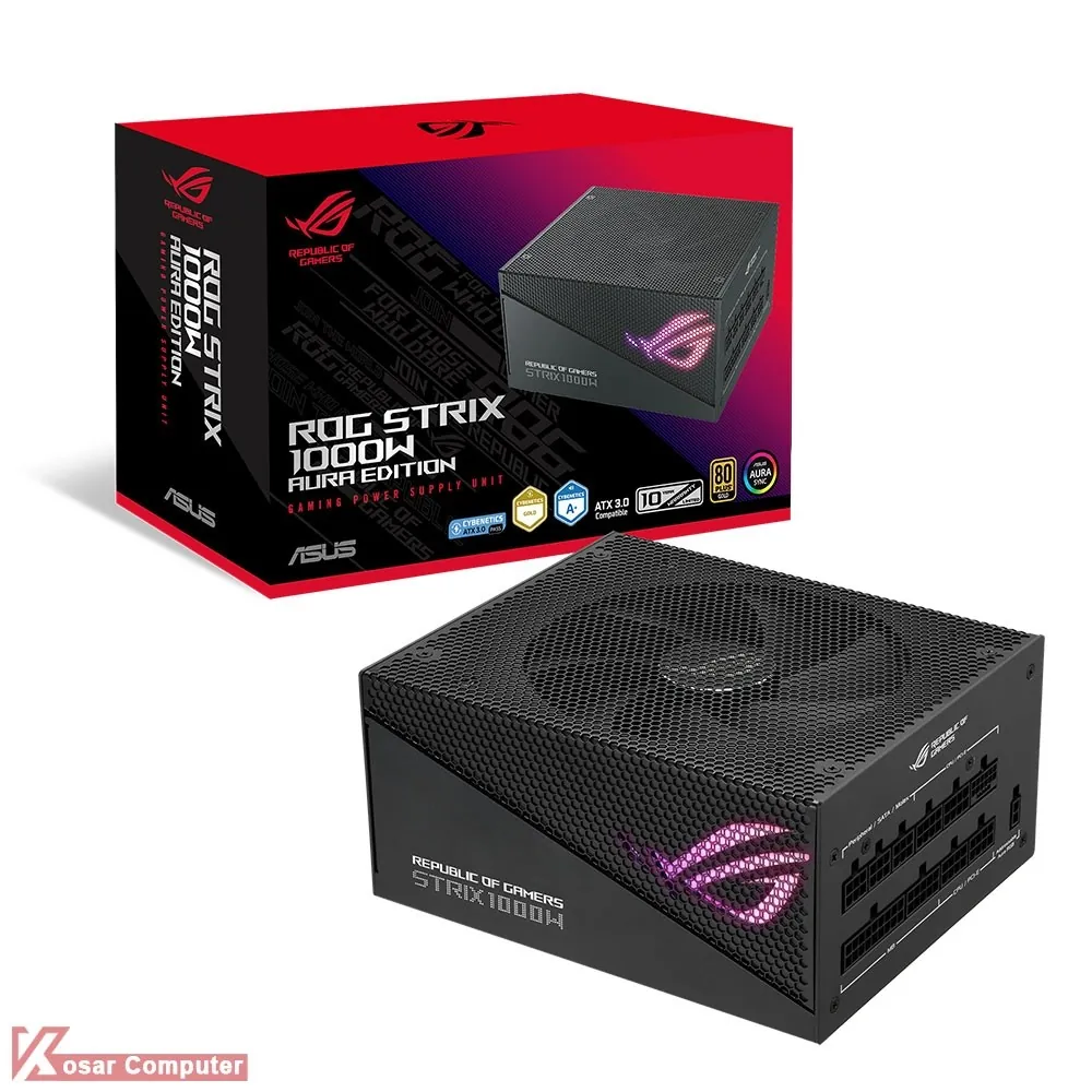 پاور ایسوس 1000 وات فول ماژولار مدل ROG STRIX 1000W Gold Aura Edition