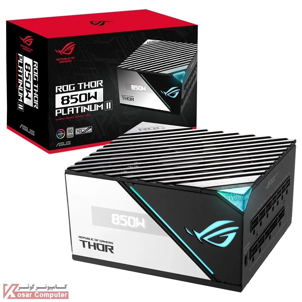 پاور ایسوس 850 وات فول ماژولار مدل ROG THOR 850W Platinum II