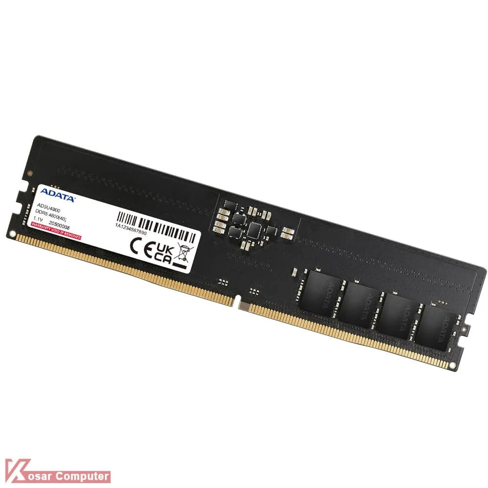 رم ای دیتا 16 گیگابایت DDR5 CL40 باس 4800 مدل U-DIMM