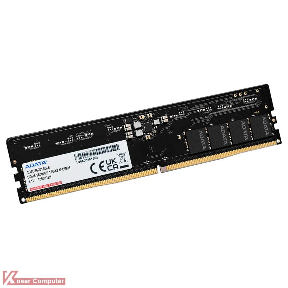 رم ای دیتا 16 گیگابایت DDR5 CL46 باس 5600 مدل U-DIMM