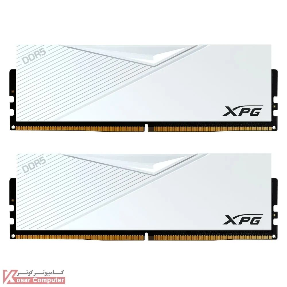 رم ای دیتا 32 گیگابایت (2×16) دو کانال سفید DDR5 CL38 باس 5200 مدل LANCER