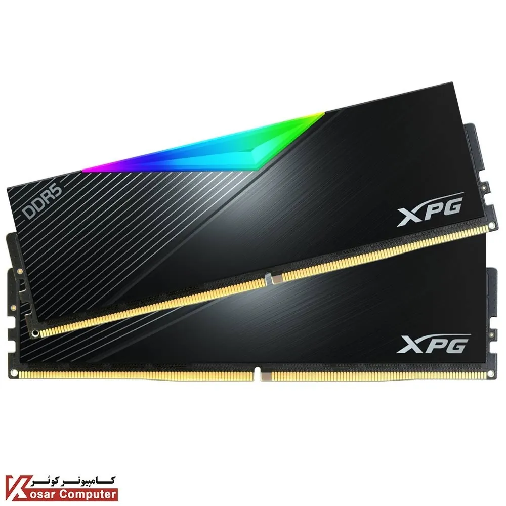 رم ای دیتا 16 گیگابایت (2×8) دو کانال کانال DDR5 CL40 باس 6000 مدل LANCER RGB