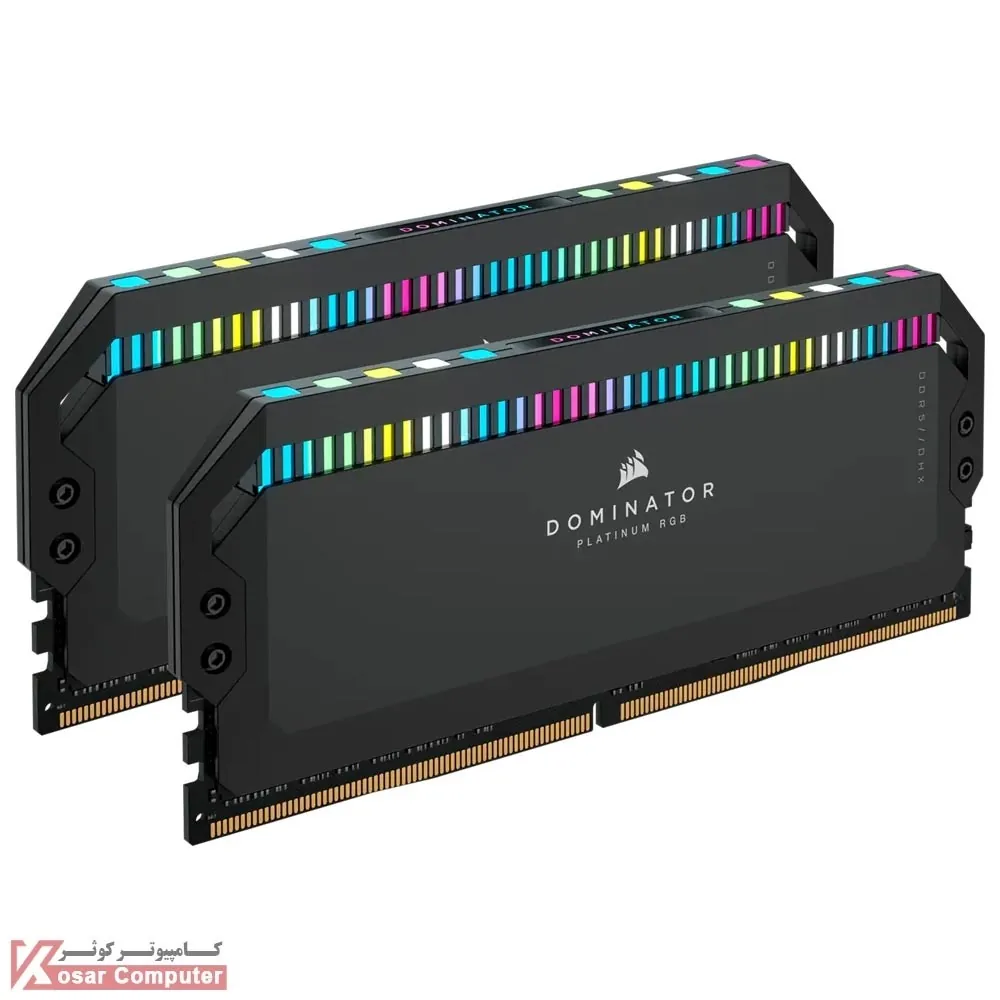 رم کورسیر 64 گیگابایت (2×32) دو کانال DDR5 6800 مدل Dominator Platinum RGB CL40