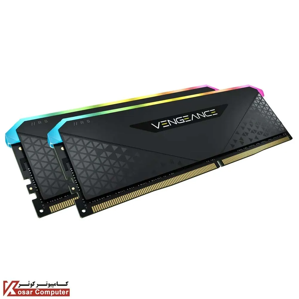 رم کورسیر 32 گیگابایت (2×16) دو کانال DDR4 3600 مدل Vengeance RS RGB CL18