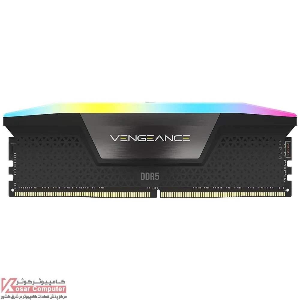 رم کورسیر 16 گیگابایت (1×16) تک کانال DDR5 5200 مدل Vengeance RGB CL40