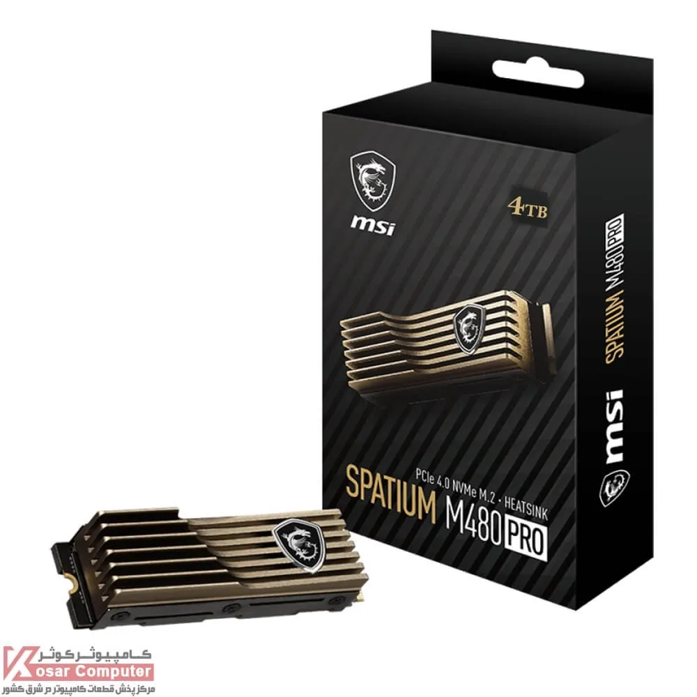 اس اس دی با هیت سینک ام اس آی 4 ترابایت SPATIUM M480 PRO PCIe 4.0 HS