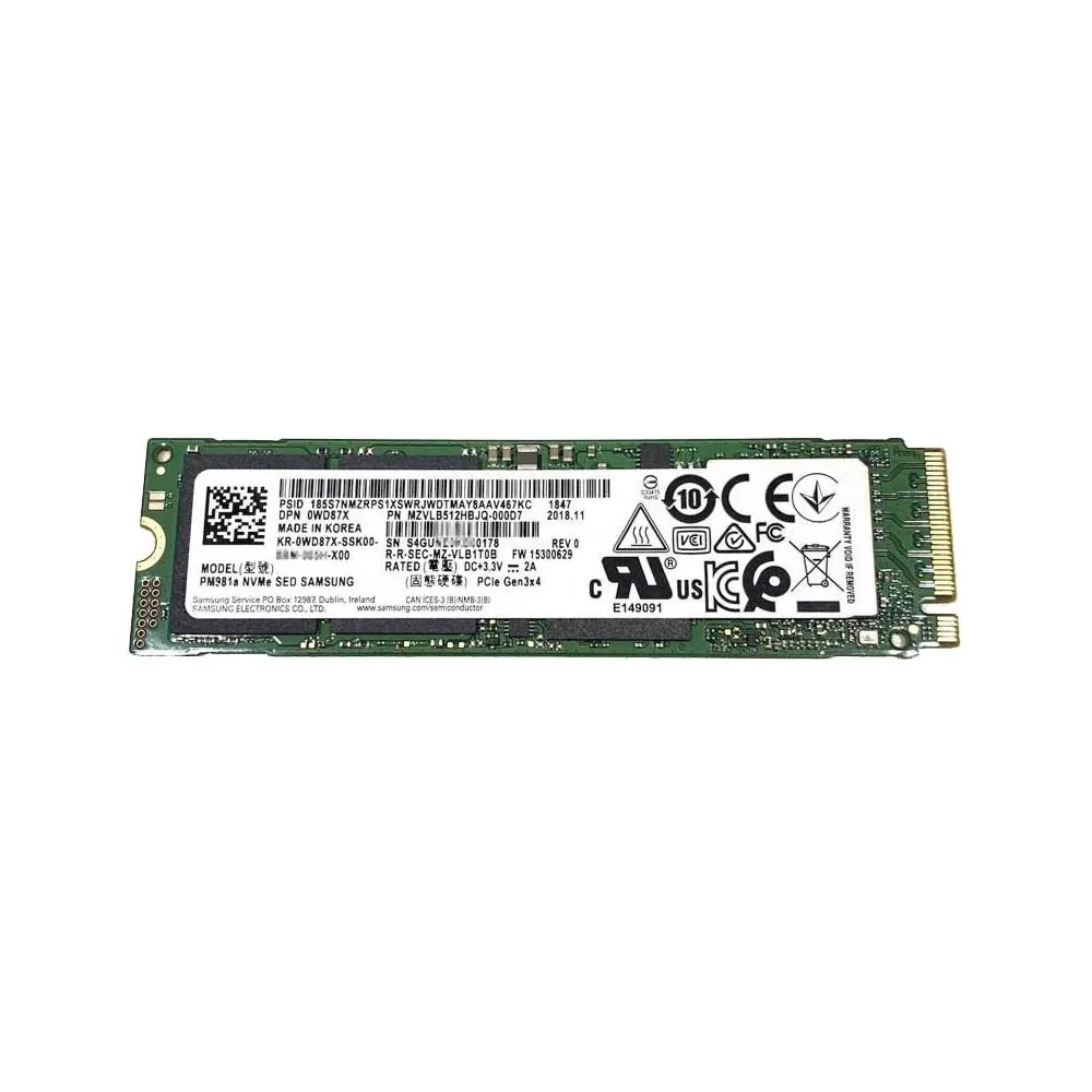 اس اس دی سامسونگ 512 گیگابایت مدل PM981A M.2 NVME