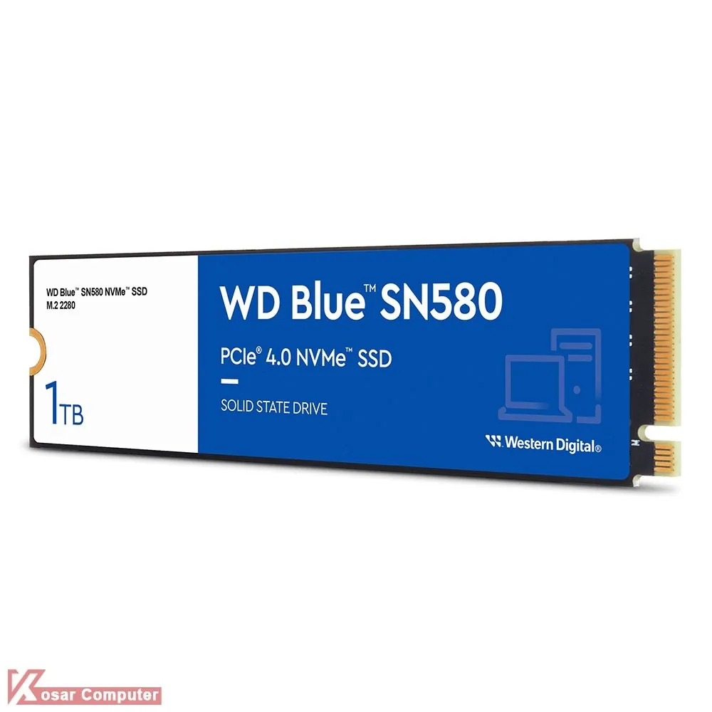 اس اس دی وسترن دیجیتال 1 ترابایت مدل NVMe M.2 SN580 BLUE