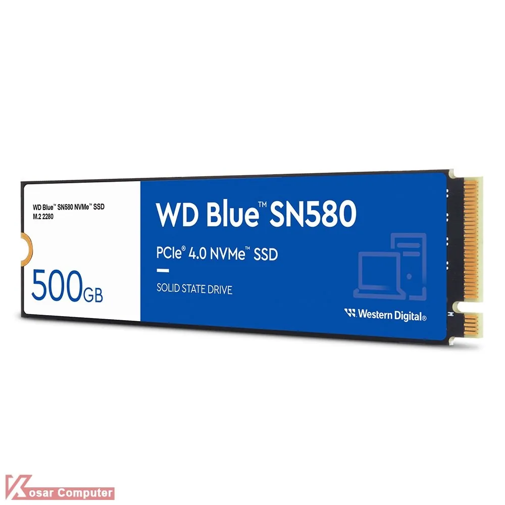 اس اس دی وسترن دیجیتال 500 گیگابایت مدل NVMe M.2 SN580 BLUE