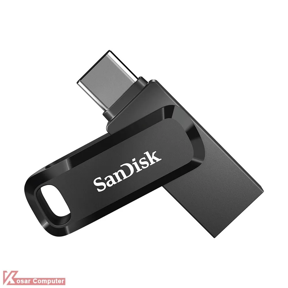 فلش مموری سن دیسک 256 گیگابایت مدل SANDISK Ultra DUAL Drive GO USB TYPE-C USB 3.1