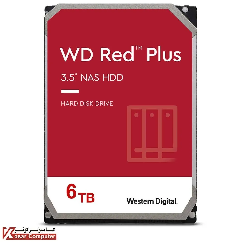 هارد اینترنال وسترن دیجیتال قرمز پلاس 6 ترابایت