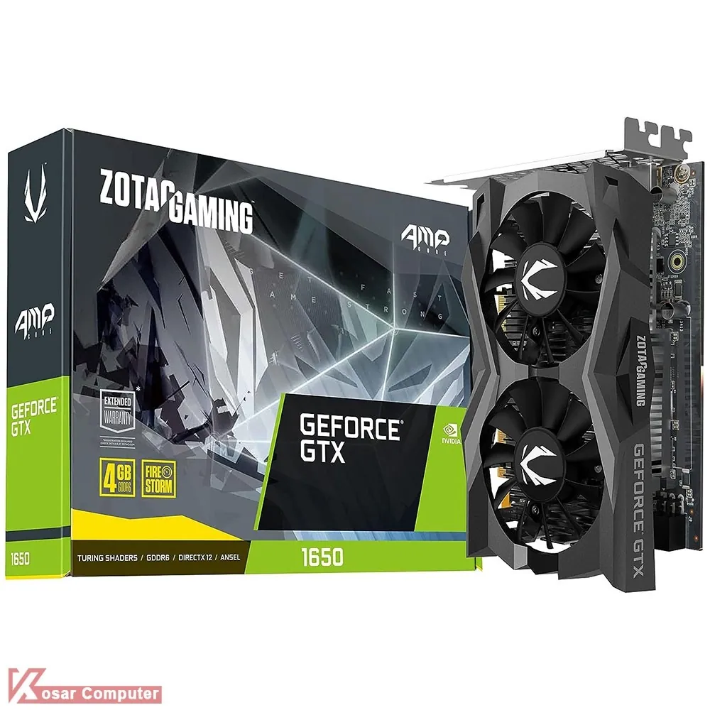 کارت گرافیک زوتک GAMING GTX 1650 AMP Core 4G
